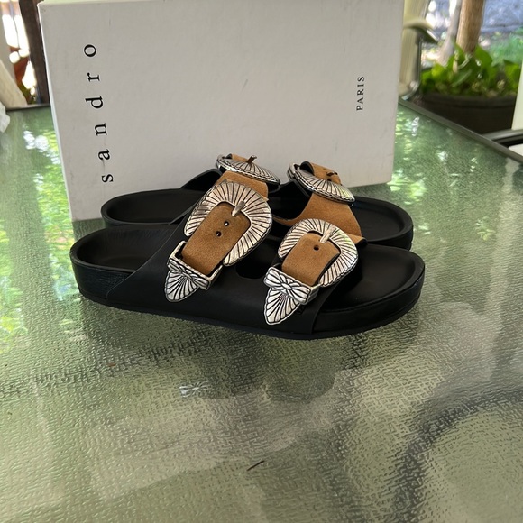 Sandro Western Buckle Sandals - Picture 8 of 10